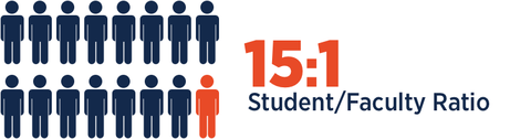 15:1 Student/Faculty Ratio graphic